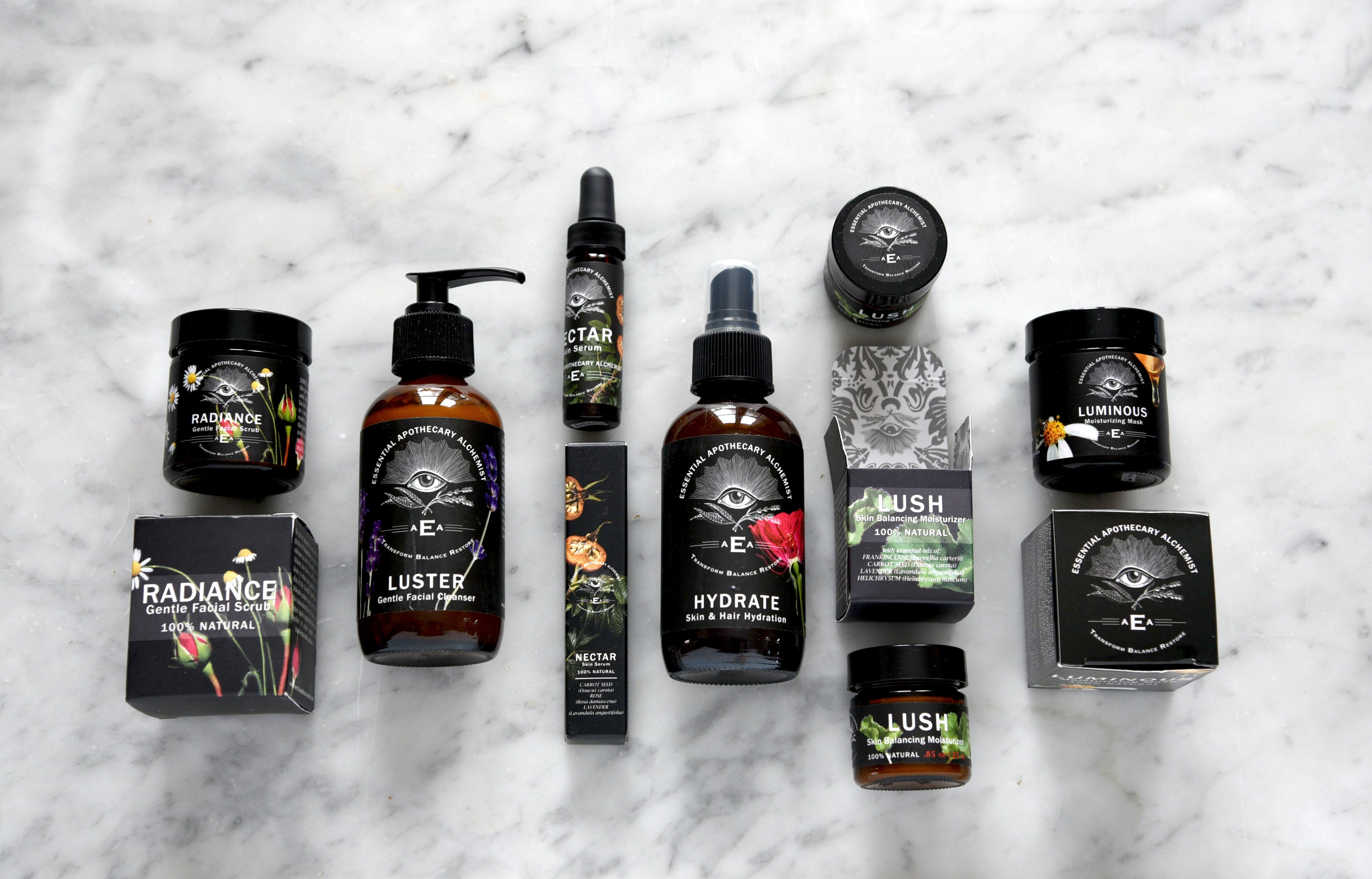 The Essential Apothecary Alchemist skincare range