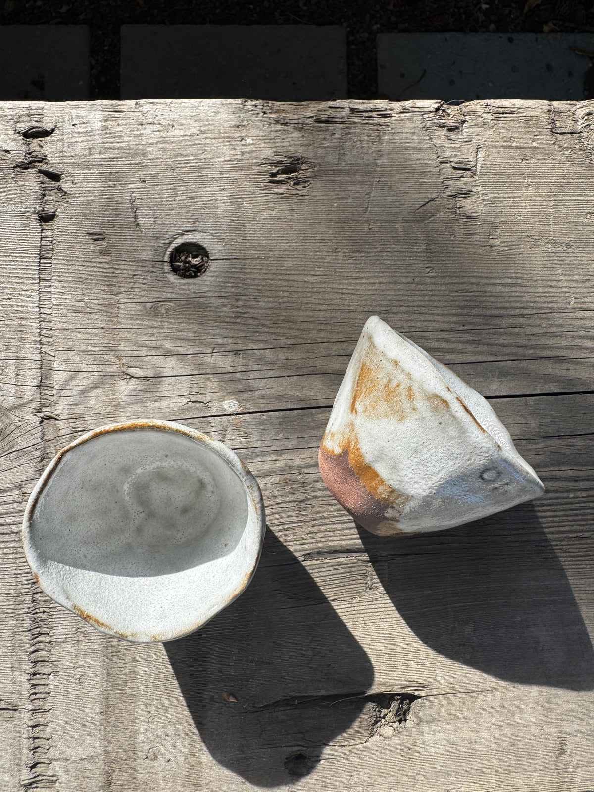 Pair Of Earthenware Sipping Cups