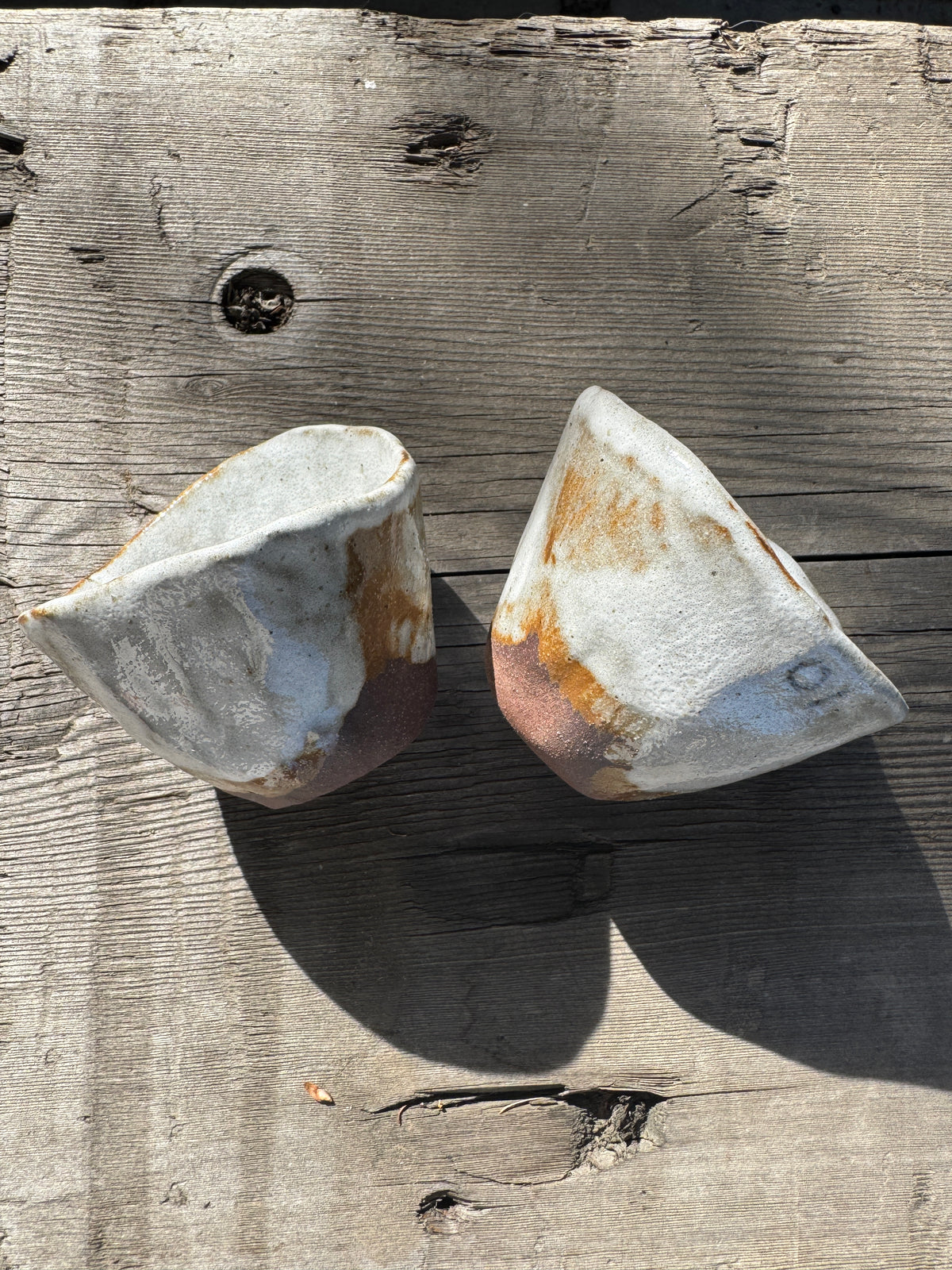 Pair Of Earthenware Sipping Cups