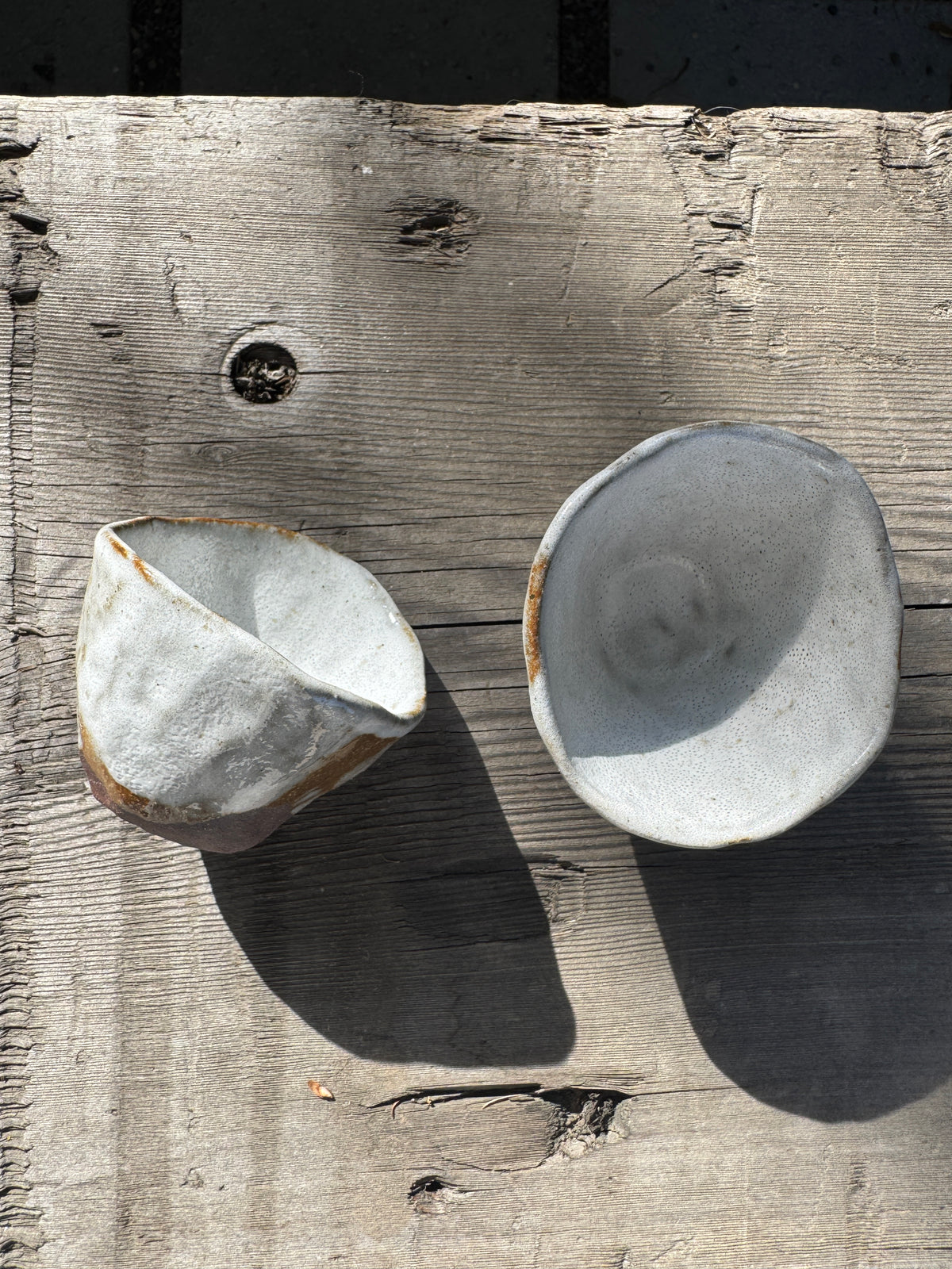 Pair Of Earthenware Sipping Cups