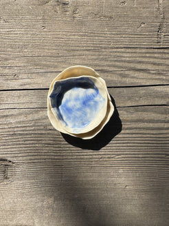 Pair of stacking porcelain mini plates
