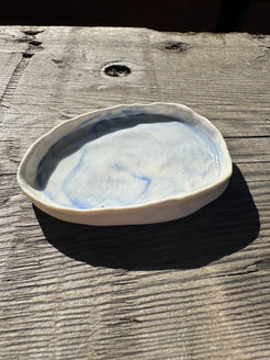 Hand formed porcelain mini plate