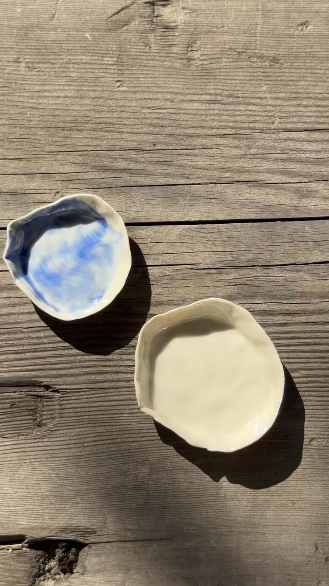 Pair of porcelain mini plates