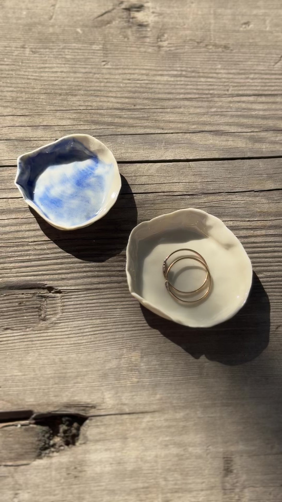 Pair of porcelain mini plates