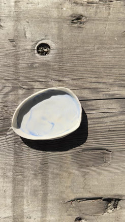 Hand formed porcelain mini plate