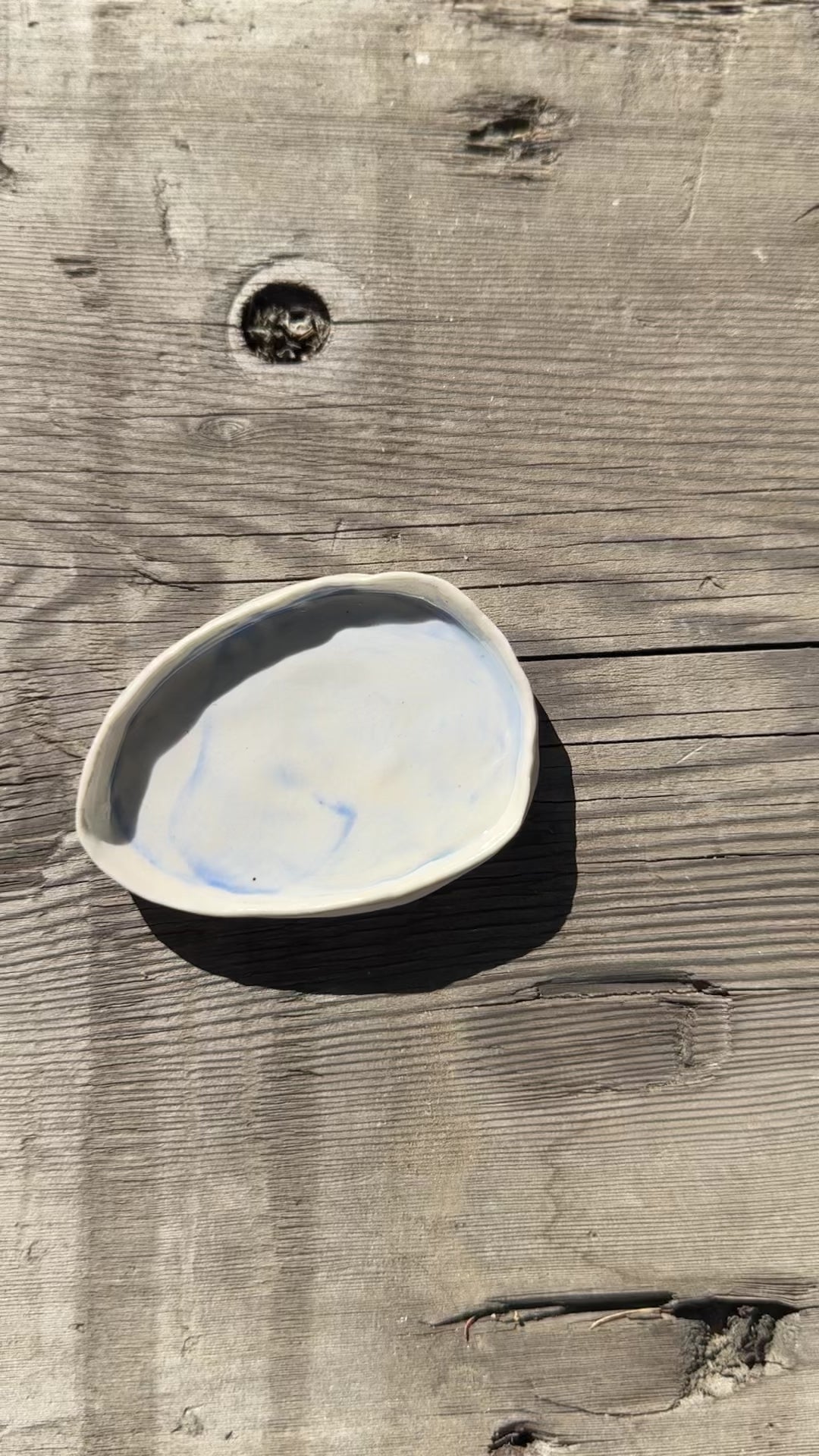 Hand formed porcelain mini plate