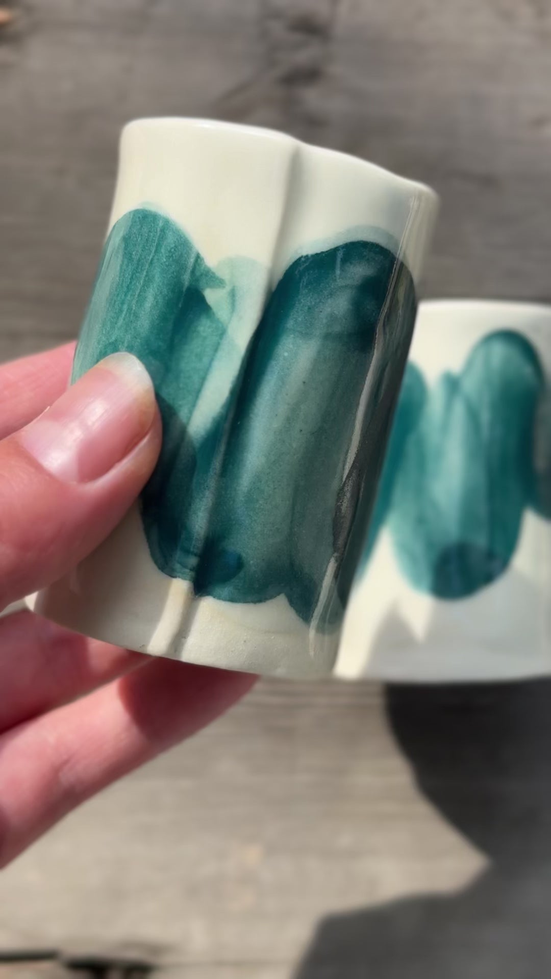 handmade porcelain cups